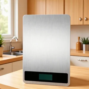 Yeele 15kg Stainless Steel Digital Kitchen Scale with USB Rechargeable, 1g Precision