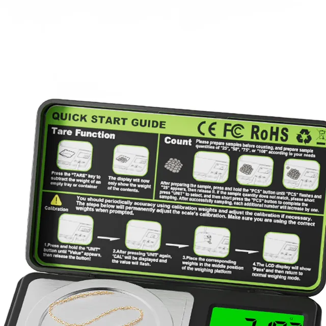 50g Mini Digital Pocket Scale, 0.001g Precision for Gold — photo 2